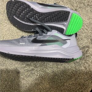 Nike Gray and Neon Green Athletic Shoes